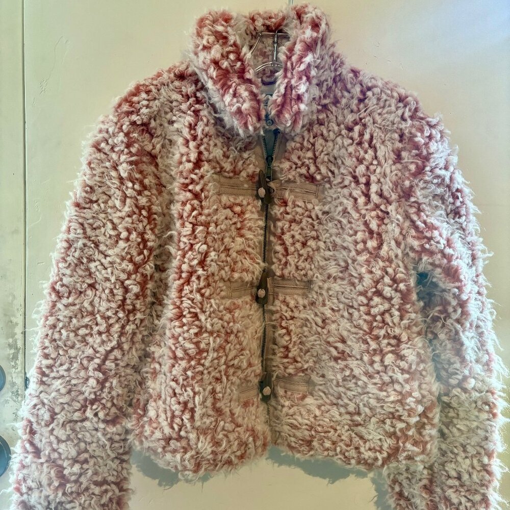 Anthropologie Brenna Faux Fur Toggle Coat